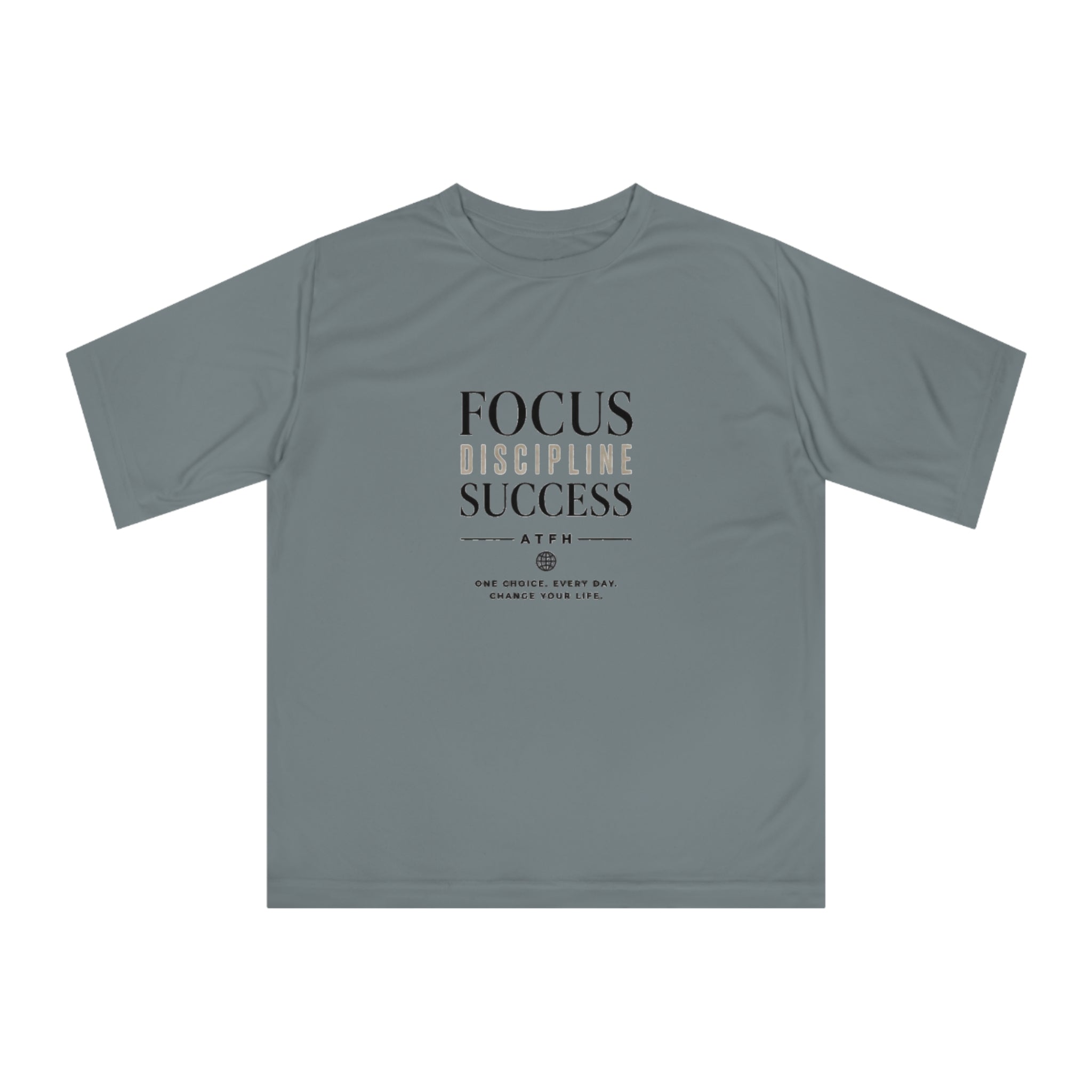 Focus Discipline Success Performance T-Shirt — Motivational Gym Tee Printify