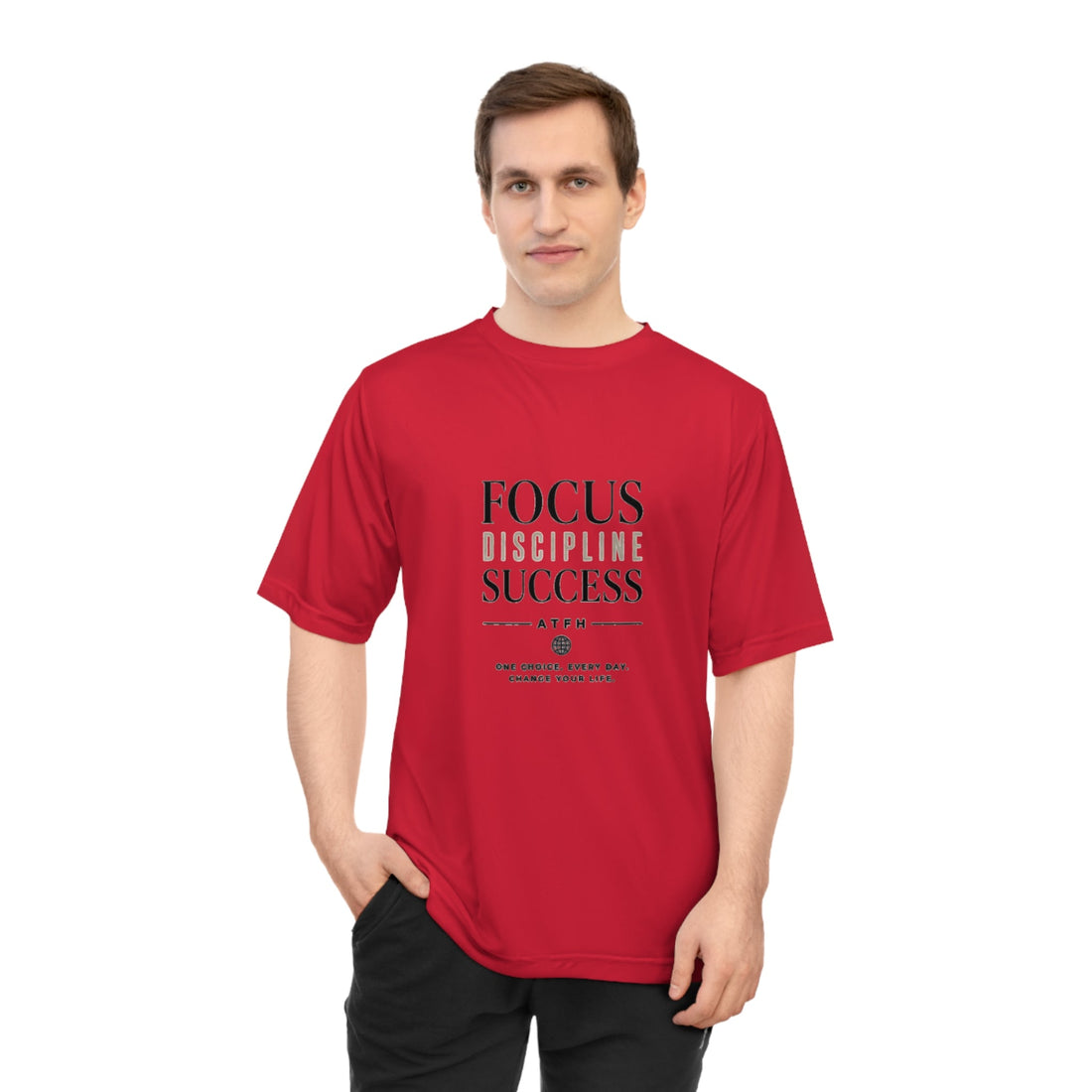 Focus Discipline Success Performance T-Shirt — Motivational Gym Tee Printify