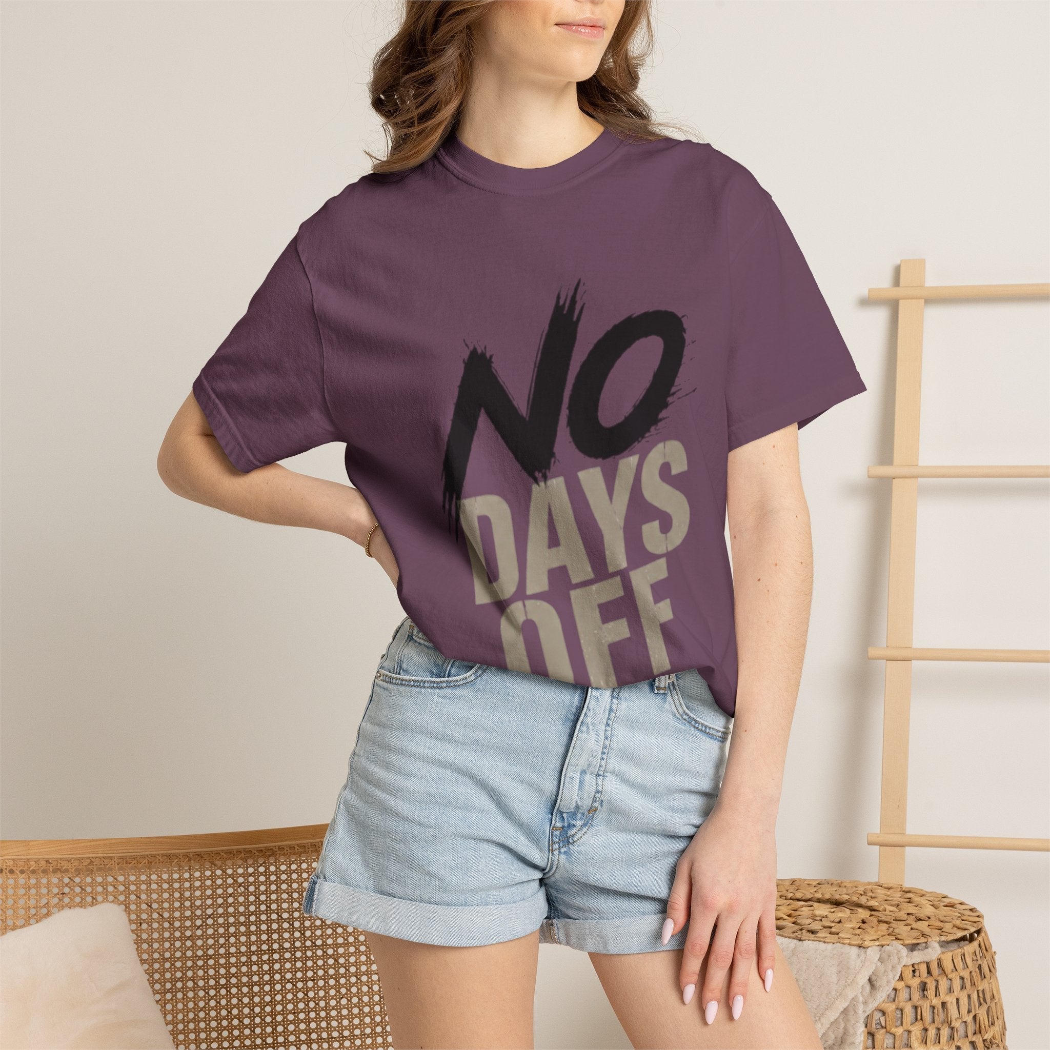No Days Off T-Shirt — Motivational Fitness Tee for Workout & Training Printify