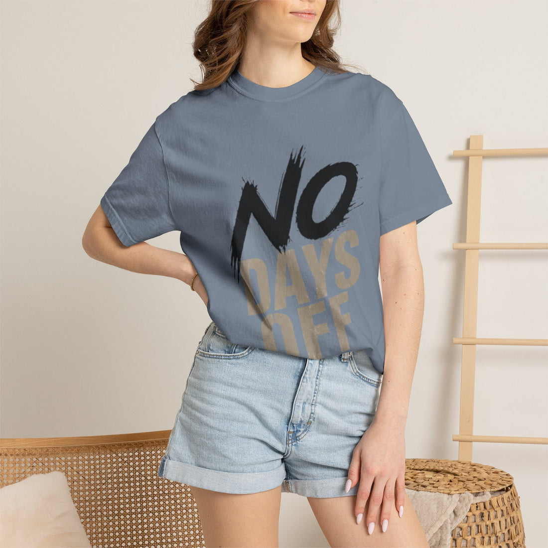 No Days Off T-Shirt — Motivational Fitness Tee for Workout & Training Printify
