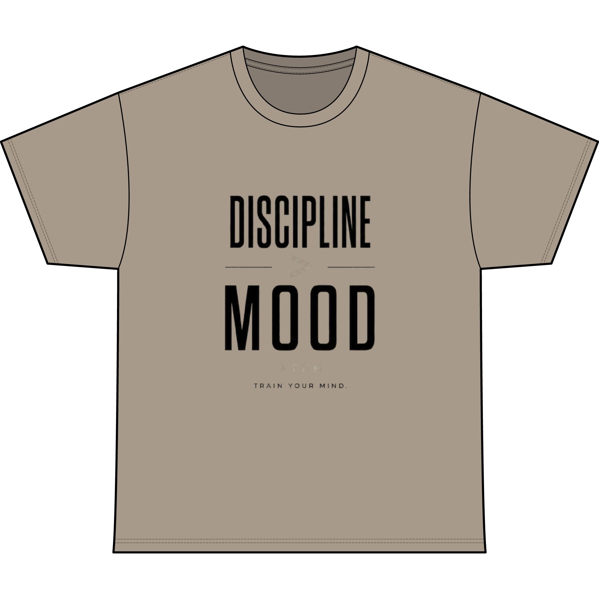 Discipline Mood Heavyweight Tee — Motivational Graphic Shirt Printify