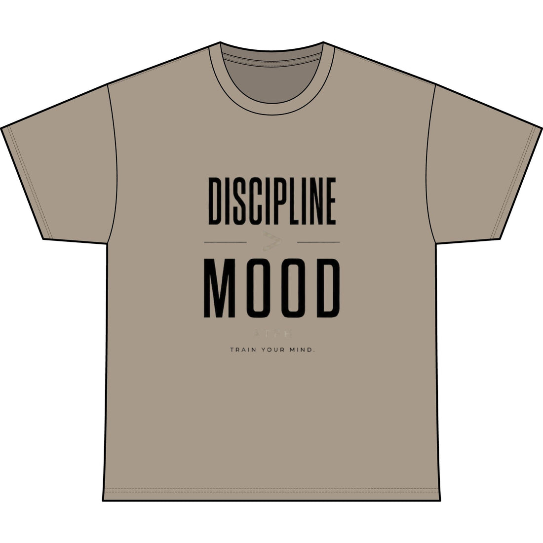 Discipline Mood Heavyweight Tee — Motivational Graphic Shirt Printify
