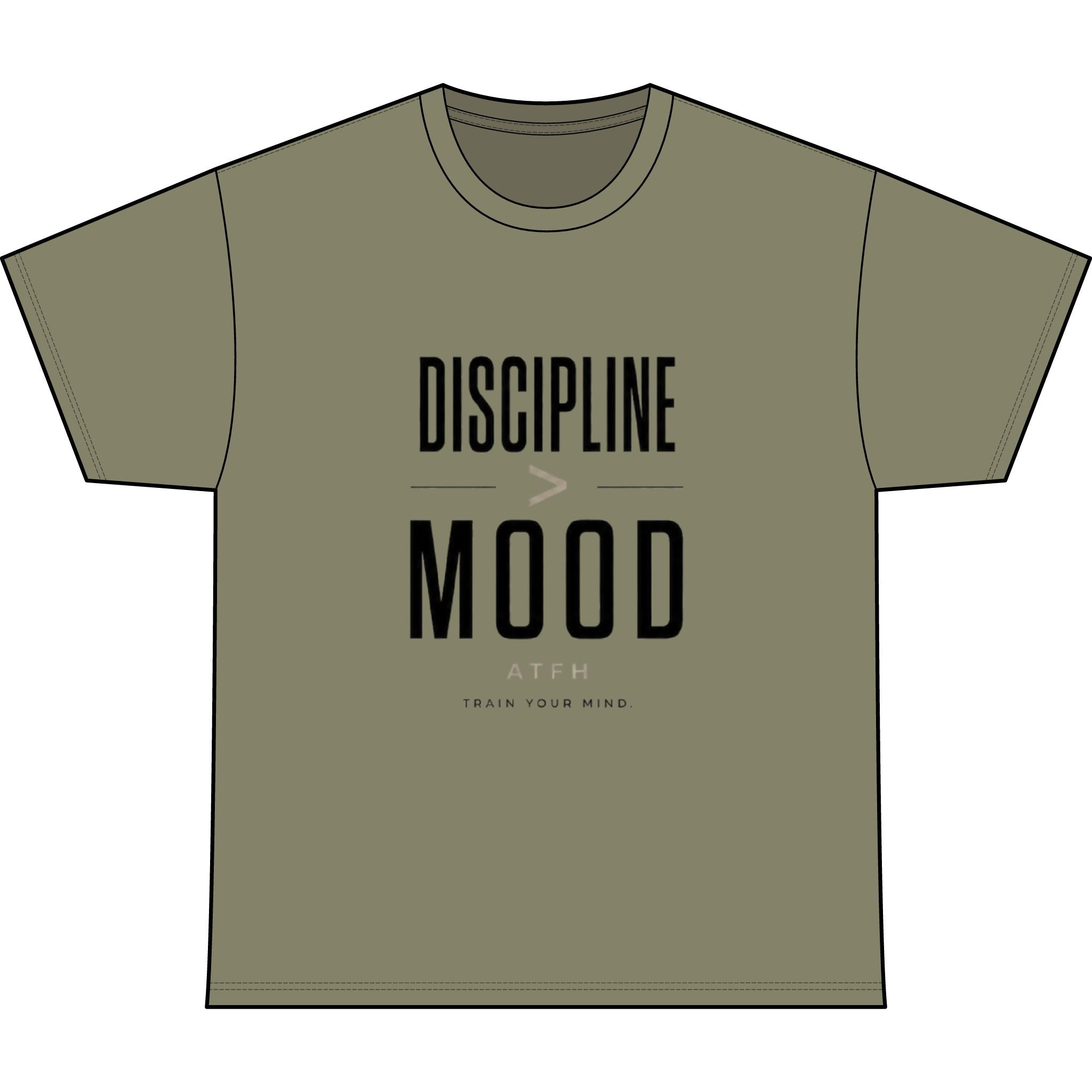 Discipline Mood Heavyweight Tee — Motivational Graphic Shirt Printify