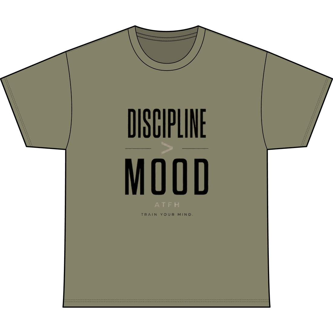 Discipline Mood Heavyweight Tee — Motivational Graphic Shirt Printify