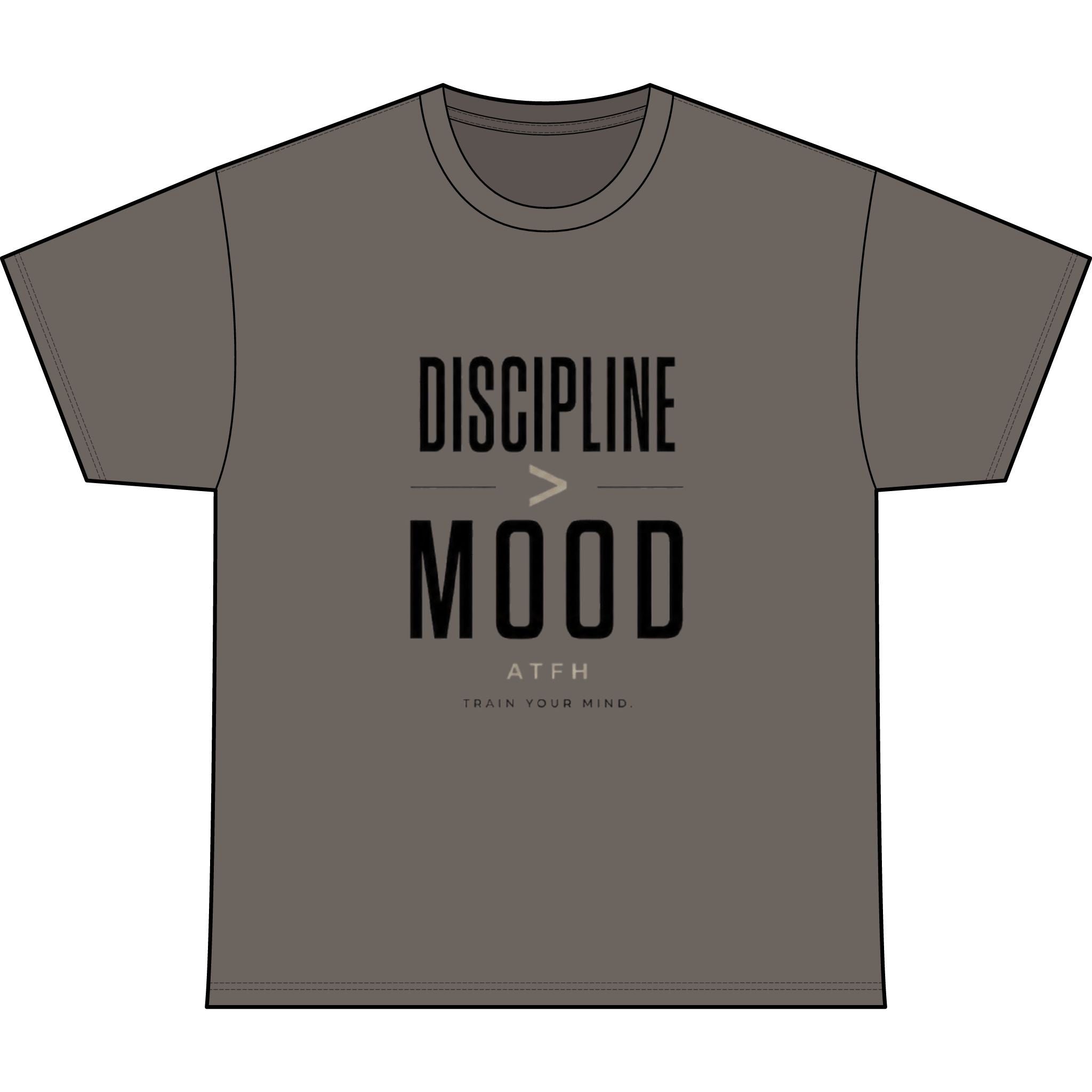 Discipline Mood Heavyweight Tee — Motivational Graphic Shirt Printify