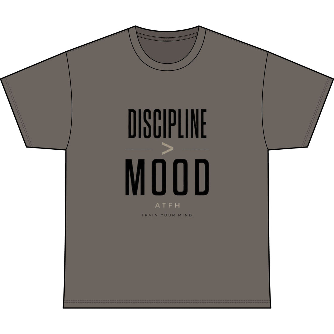 Discipline Mood Heavyweight Tee — Motivational Graphic Shirt Printify