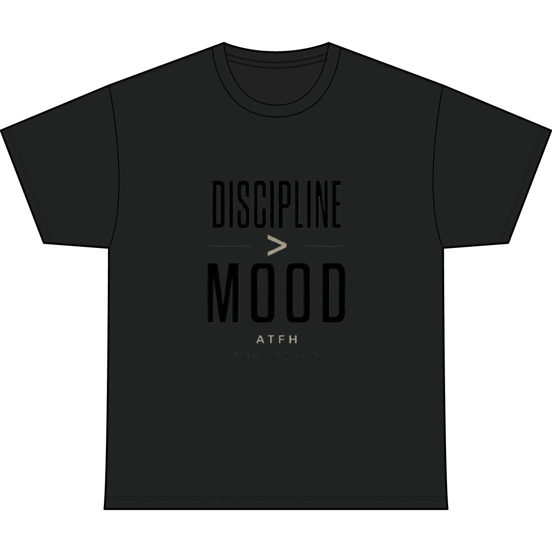Discipline Mood Heavyweight Tee — Motivational Graphic Shirt Printify