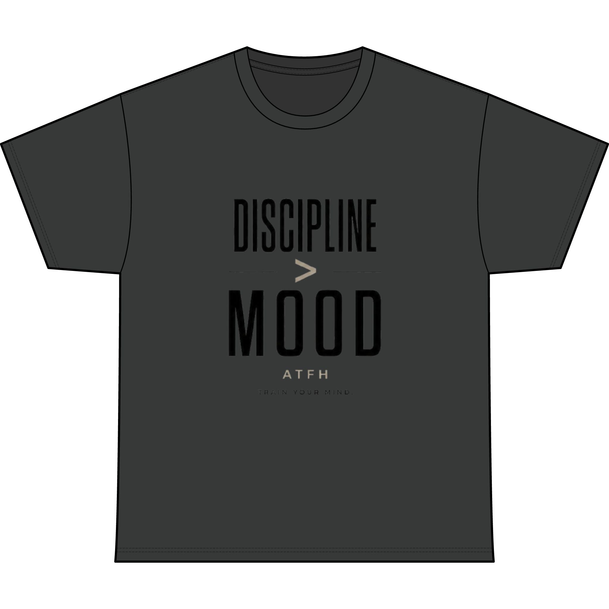 Discipline Mood Heavyweight Tee — Motivational Graphic Shirt Printify