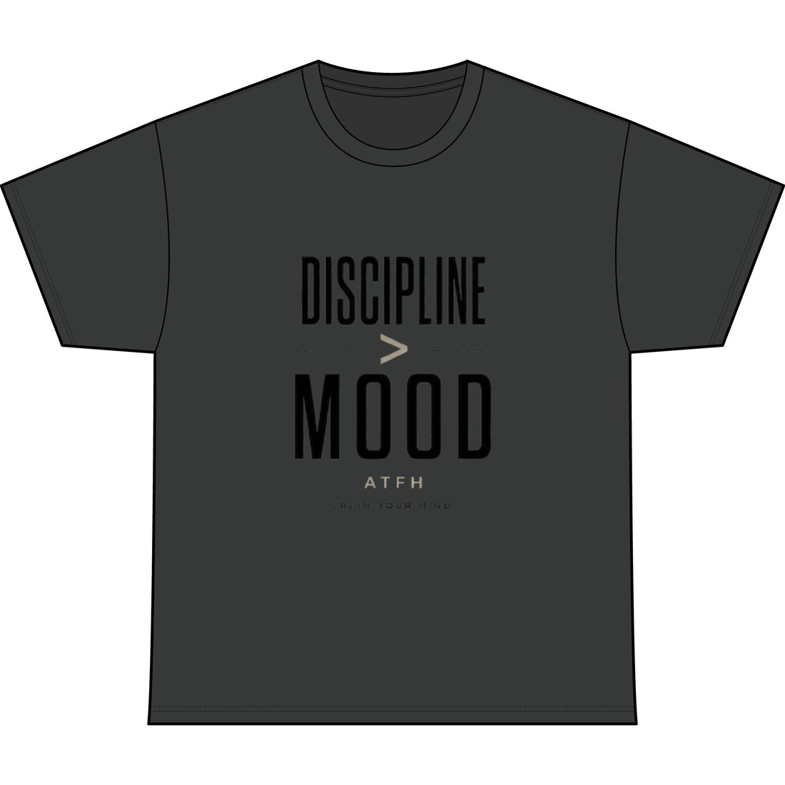 Discipline Mood Heavyweight Tee — Motivational Graphic Shirt Printify