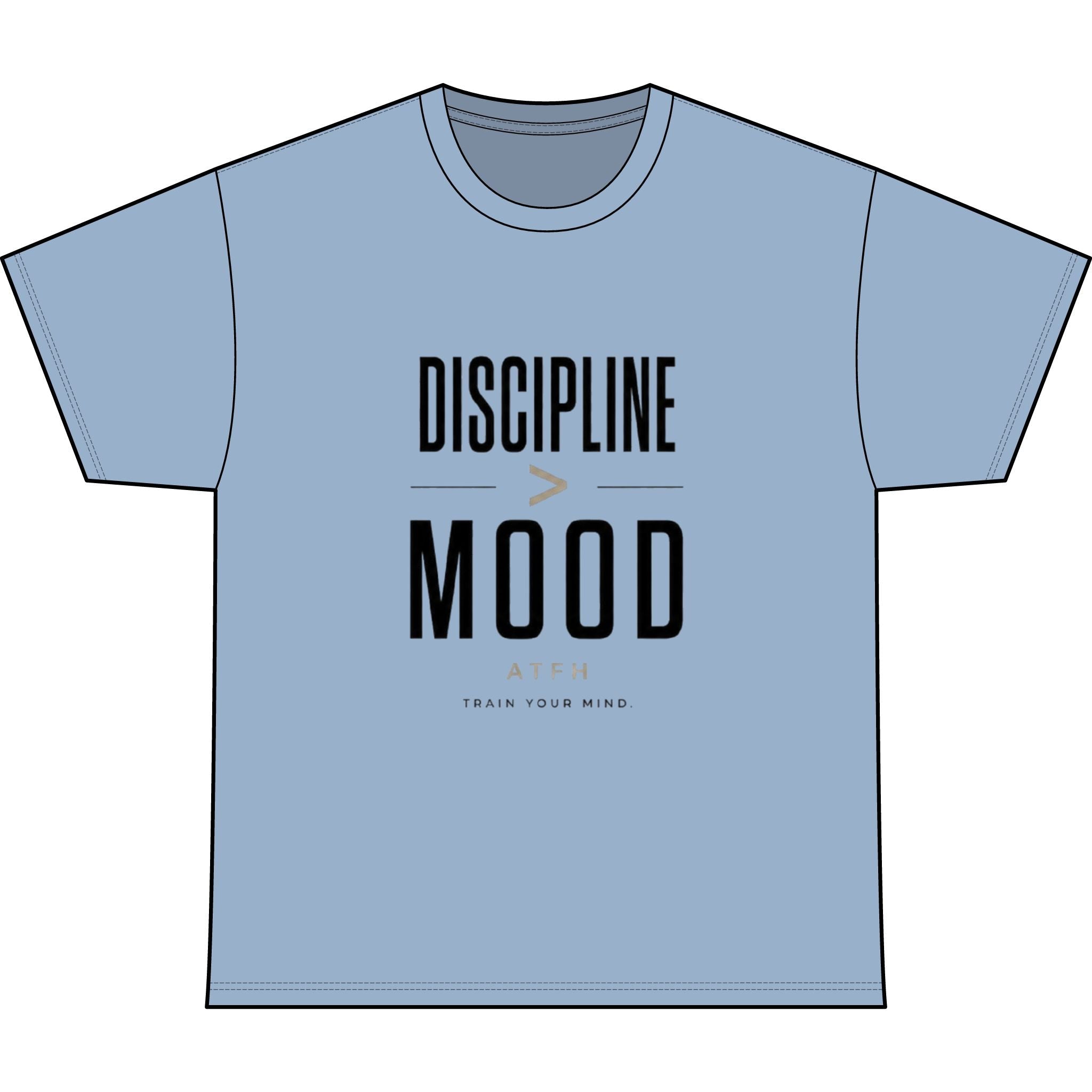 Discipline Mood Heavyweight Tee — Motivational Graphic Shirt Printify