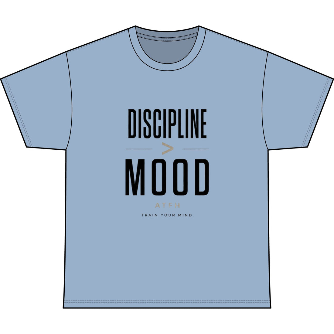 Discipline Mood Heavyweight Tee — Motivational Graphic Shirt Printify