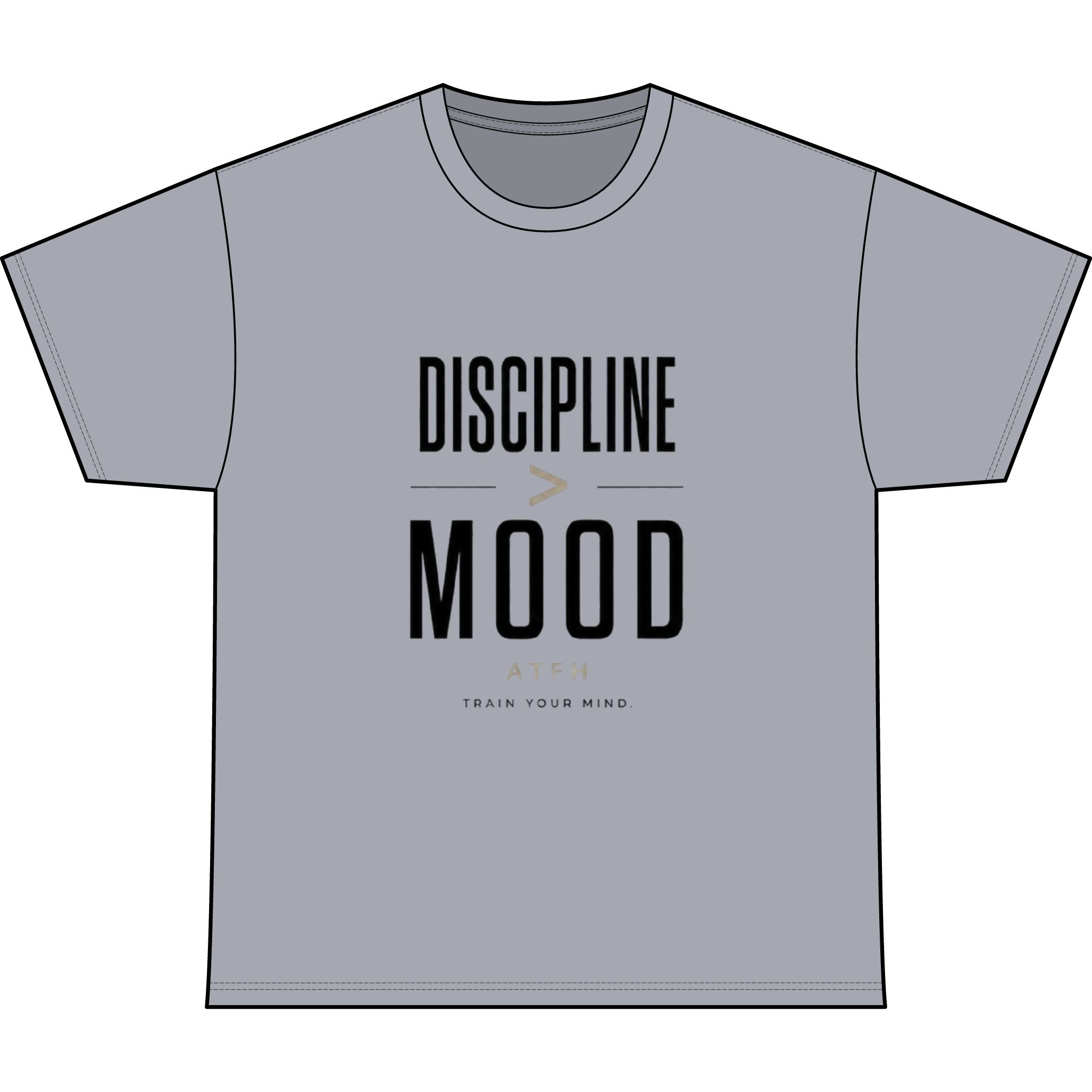 Discipline Mood Heavyweight Tee — Motivational Graphic Shirt Printify
