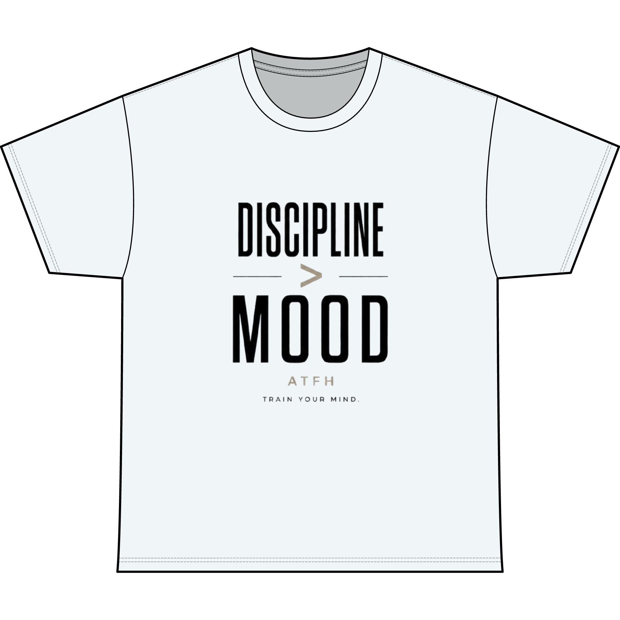 Discipline Mood Heavyweight Tee — Motivational Graphic Shirt Printify