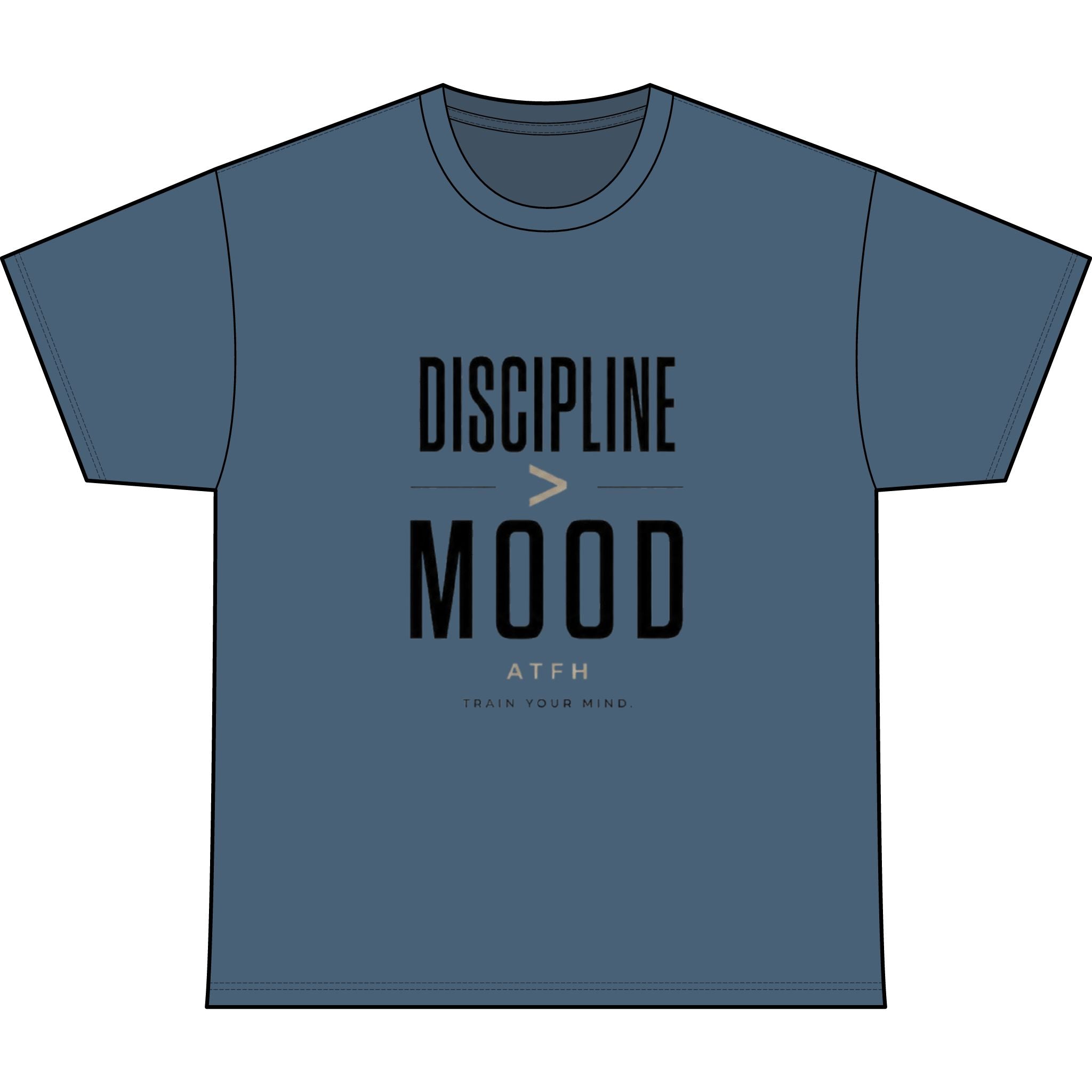 Discipline Mood Heavyweight Tee — Motivational Graphic Shirt Printify