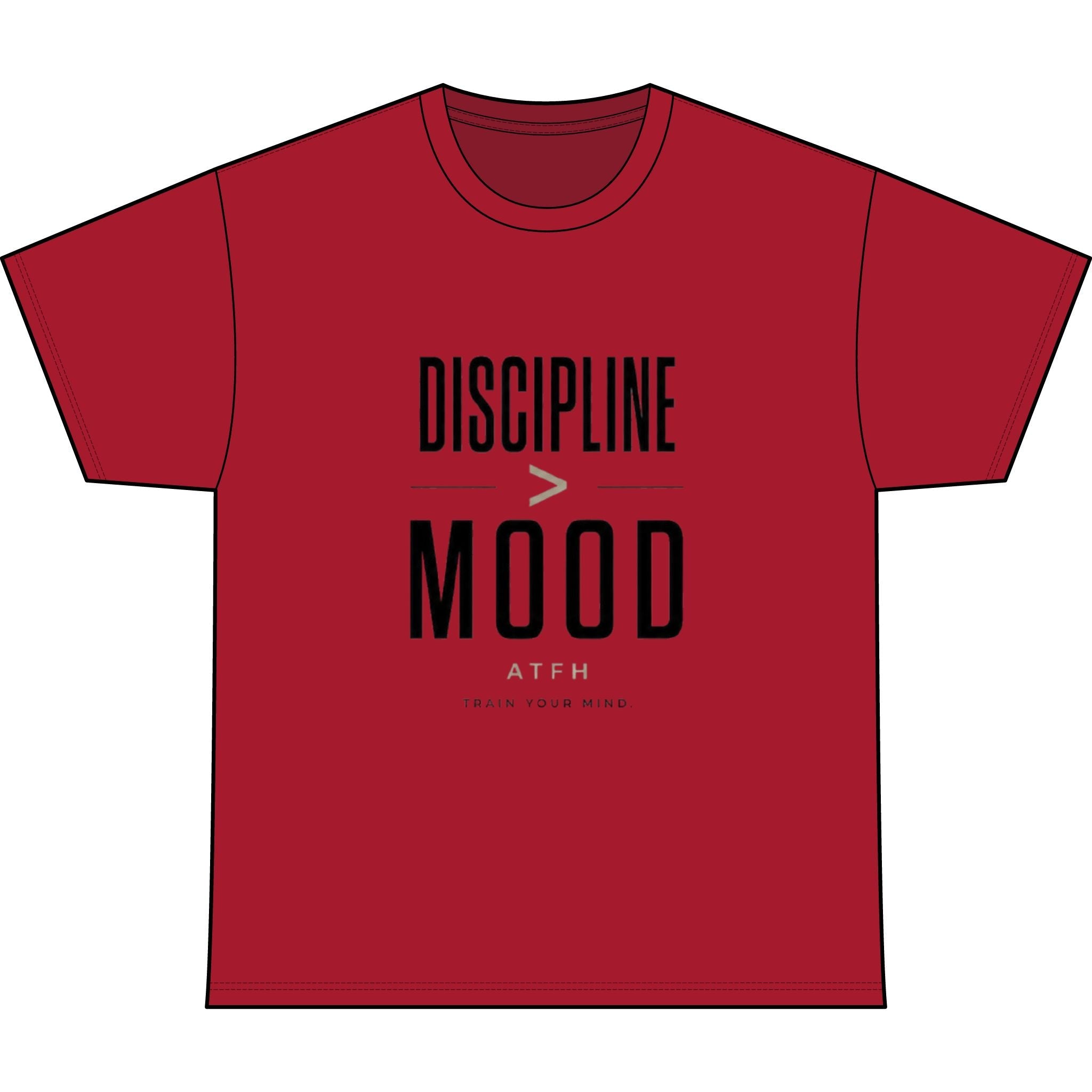 Discipline Mood Heavyweight Tee — Motivational Graphic Shirt Printify
