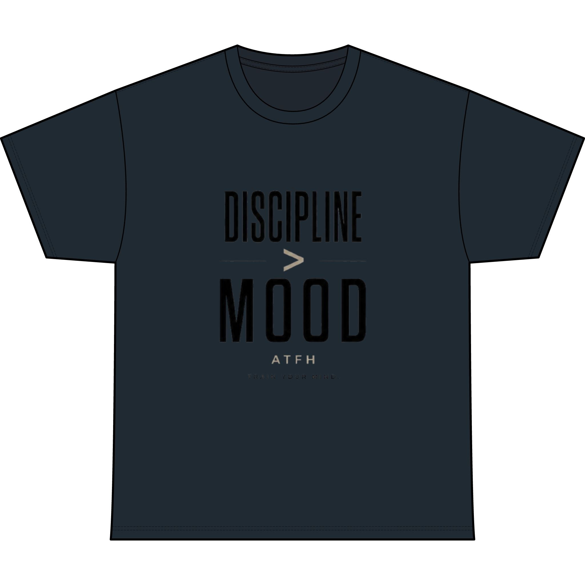 Discipline Mood Heavyweight Tee — Motivational Graphic Shirt Printify