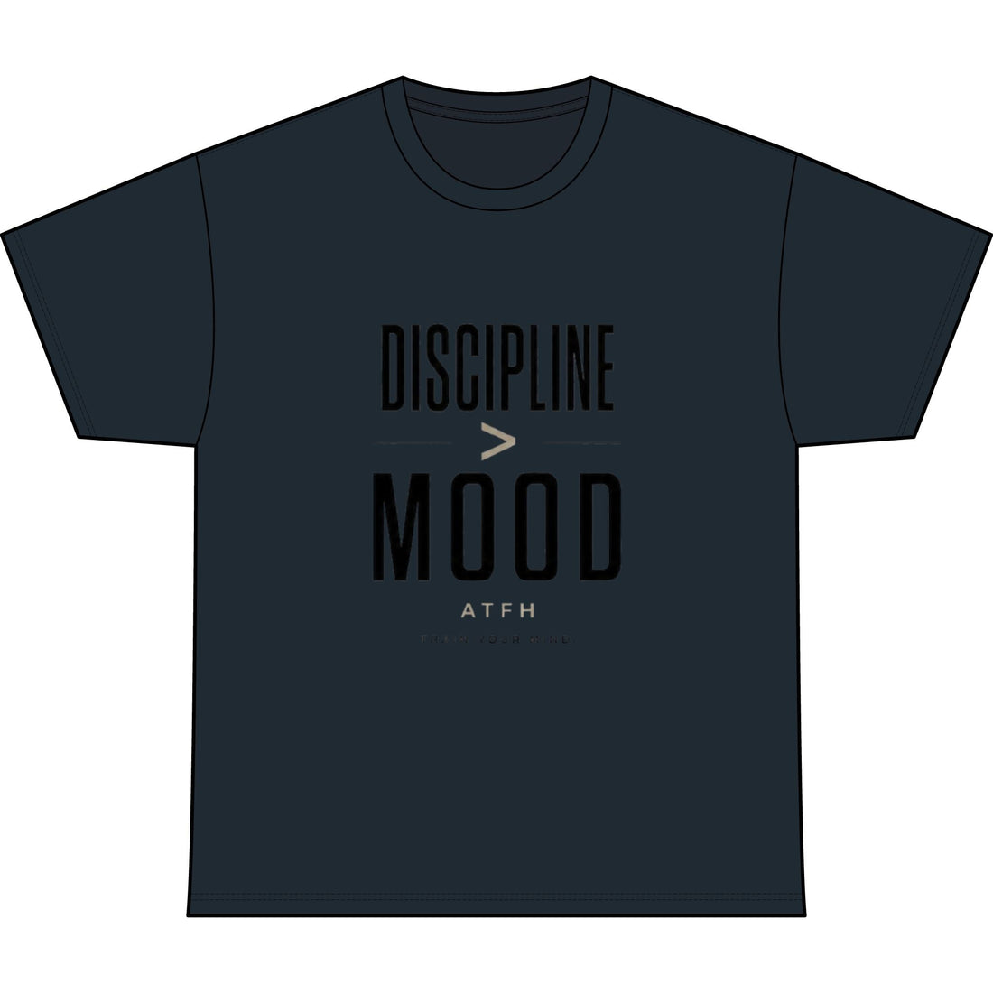 Discipline Mood Heavyweight Tee — Motivational Graphic Shirt Printify