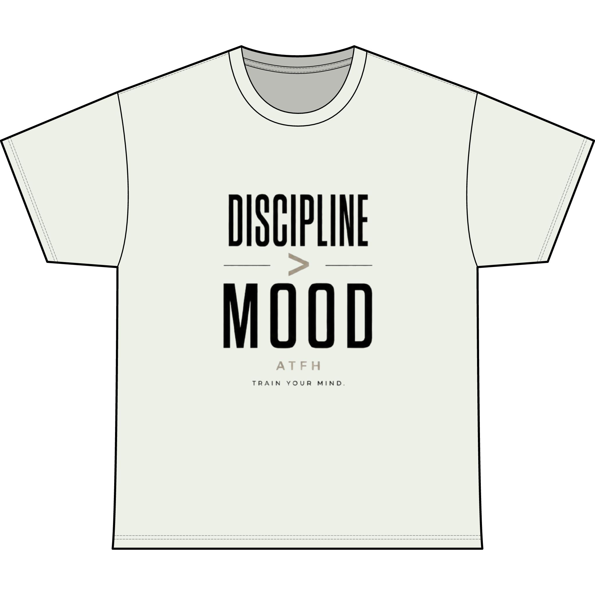 Discipline Mood Heavyweight Tee — Motivational Graphic Shirt Printify