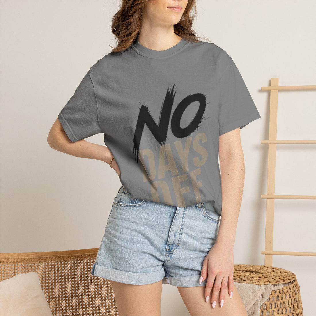 No Days Off T-Shirt — Motivational Fitness Tee for Workout & Training Printify