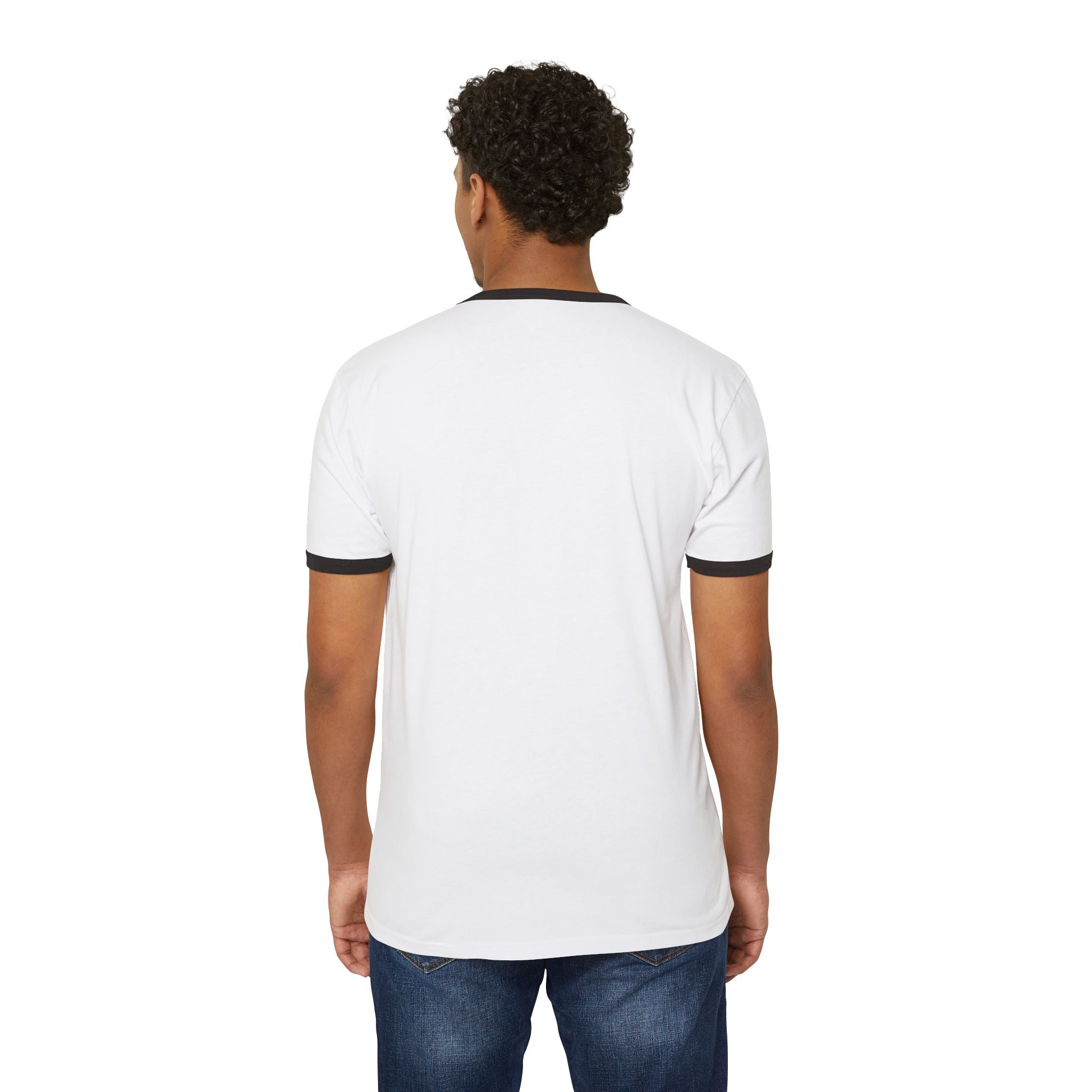 Keep Showing Up Ringer T-Shirt — Motivational Graphic Tee Printify