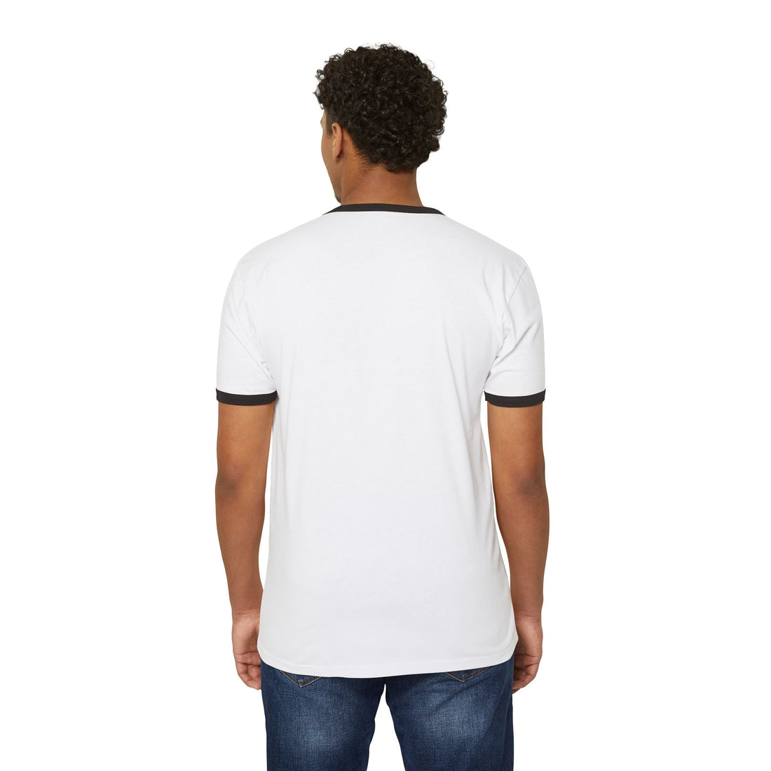 Keep Showing Up Ringer T-Shirt — Motivational Graphic Tee Printify