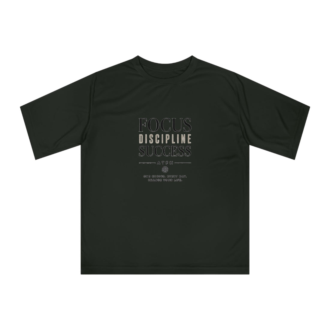 Focus Discipline Success Performance T-Shirt — Motivational Gym Tee Printify