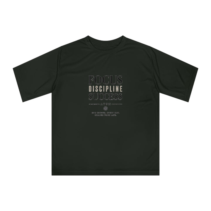 Focus Discipline Success Performance T-Shirt — Motivational Gym Tee Printify
