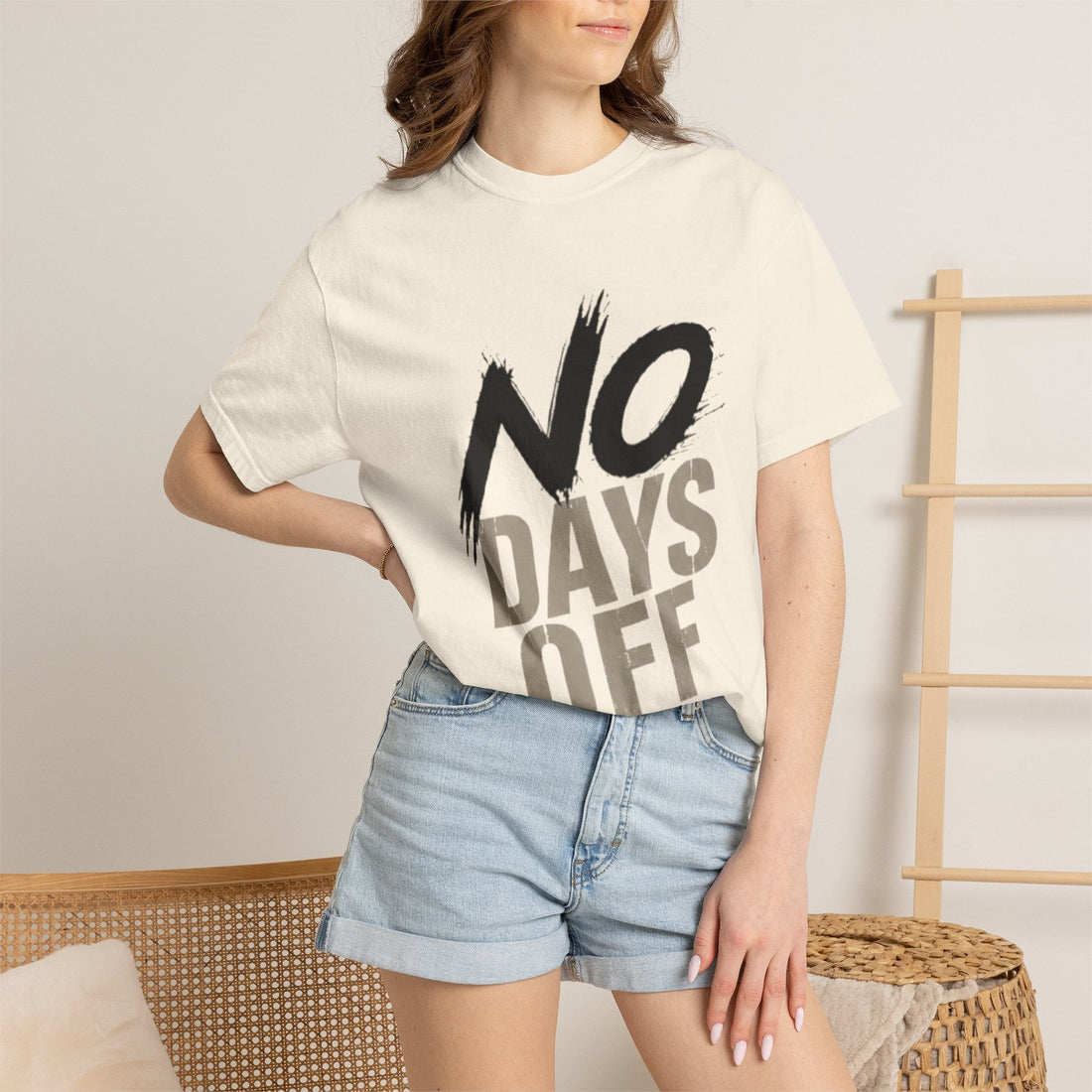 No Days Off T-Shirt — Motivational Fitness Tee for Workout & Training Printify