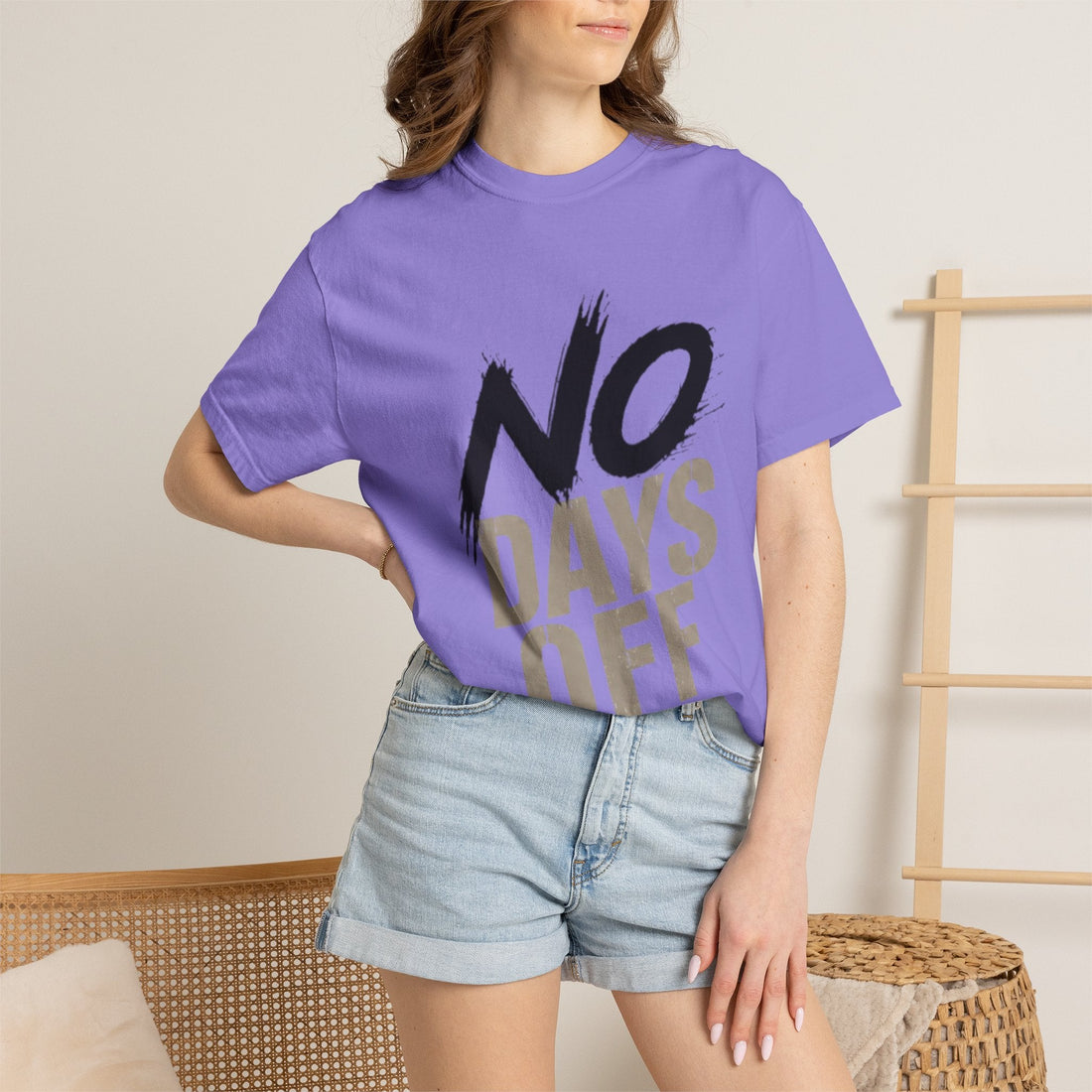 No Days Off T-Shirt — Motivational Fitness Tee for Workout & Training Printify