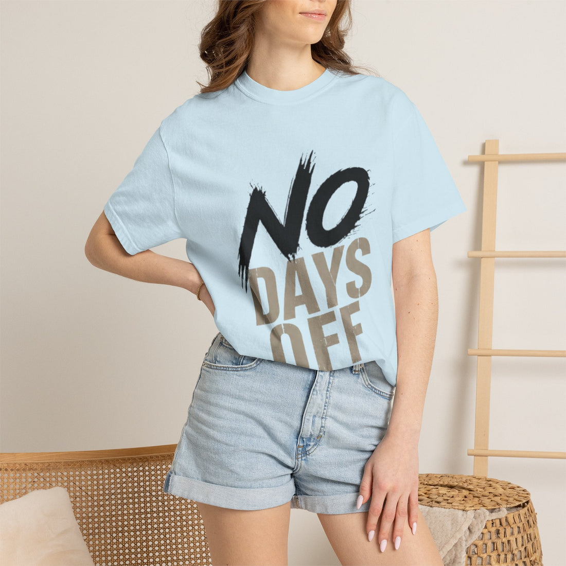 No Days Off T-Shirt — Motivational Fitness Tee for Workout & Training Printify