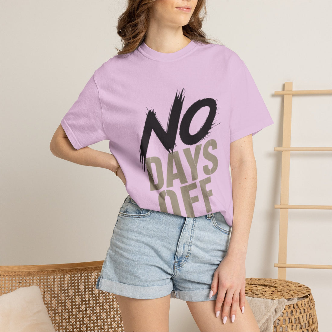 No Days Off T-Shirt — Motivational Fitness Tee for Workout & Training Printify