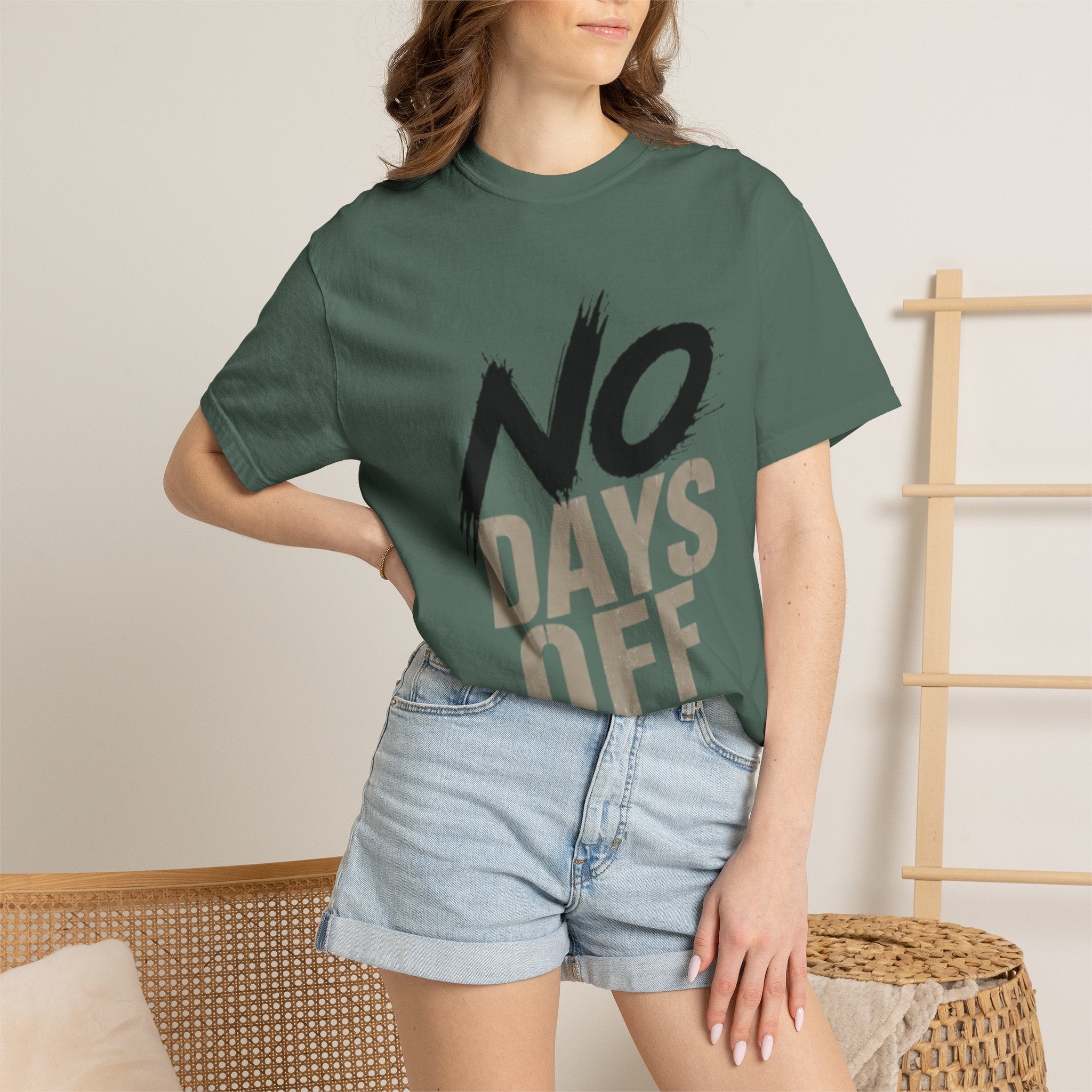 No Days Off T-Shirt — Motivational Fitness Tee for Workout & Training Printify