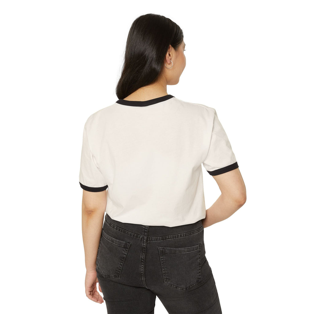 Keep Showing Up Ringer T-Shirt — Motivational Graphic Tee Printify