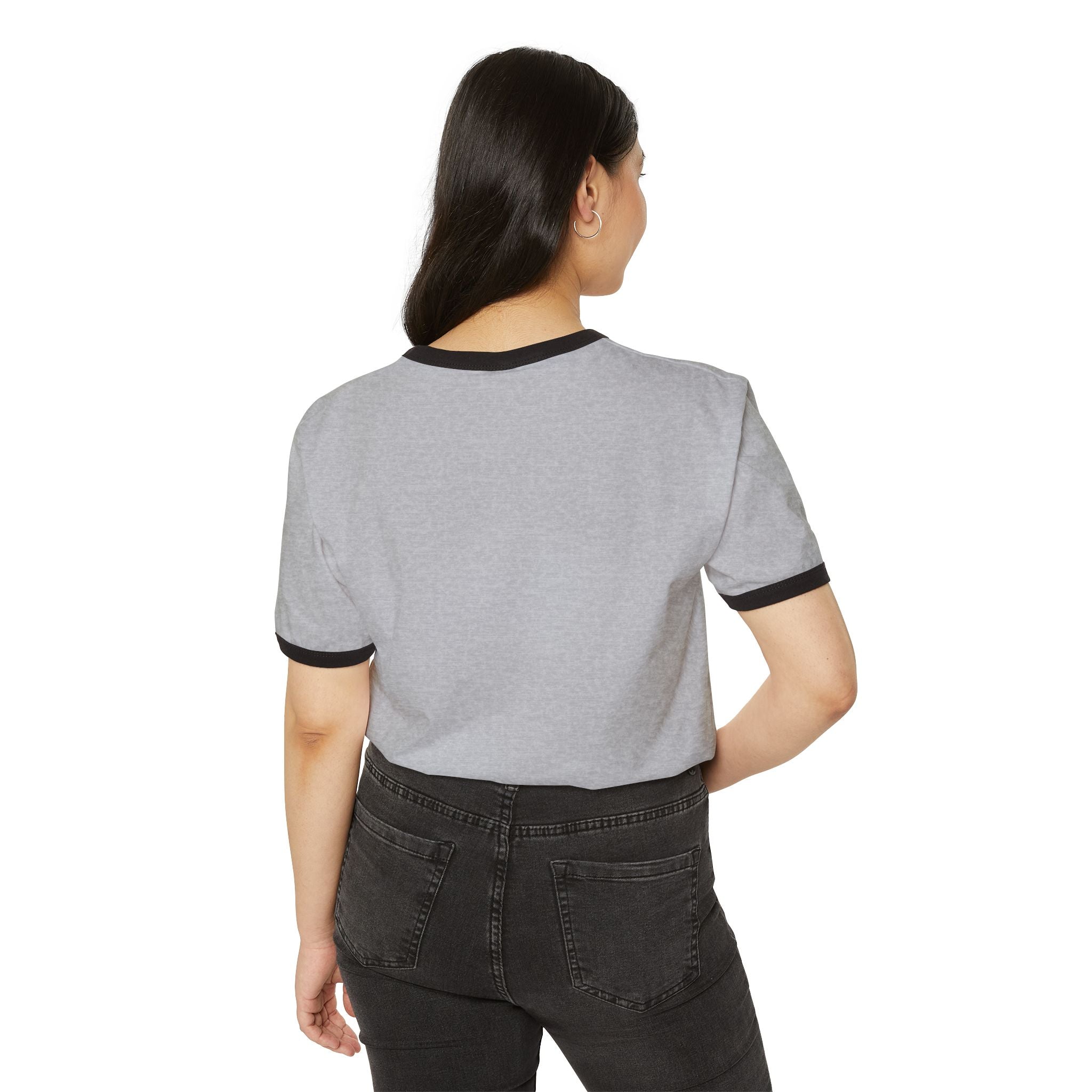Keep Showing Up Ringer T-Shirt — Motivational Graphic Tee Printify
