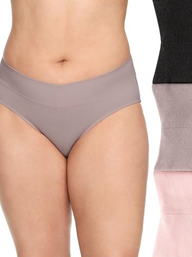 Warner's Women's No Pinching No Problems Dig-free Mid-waist 3-pack Hipster Ru4403p
