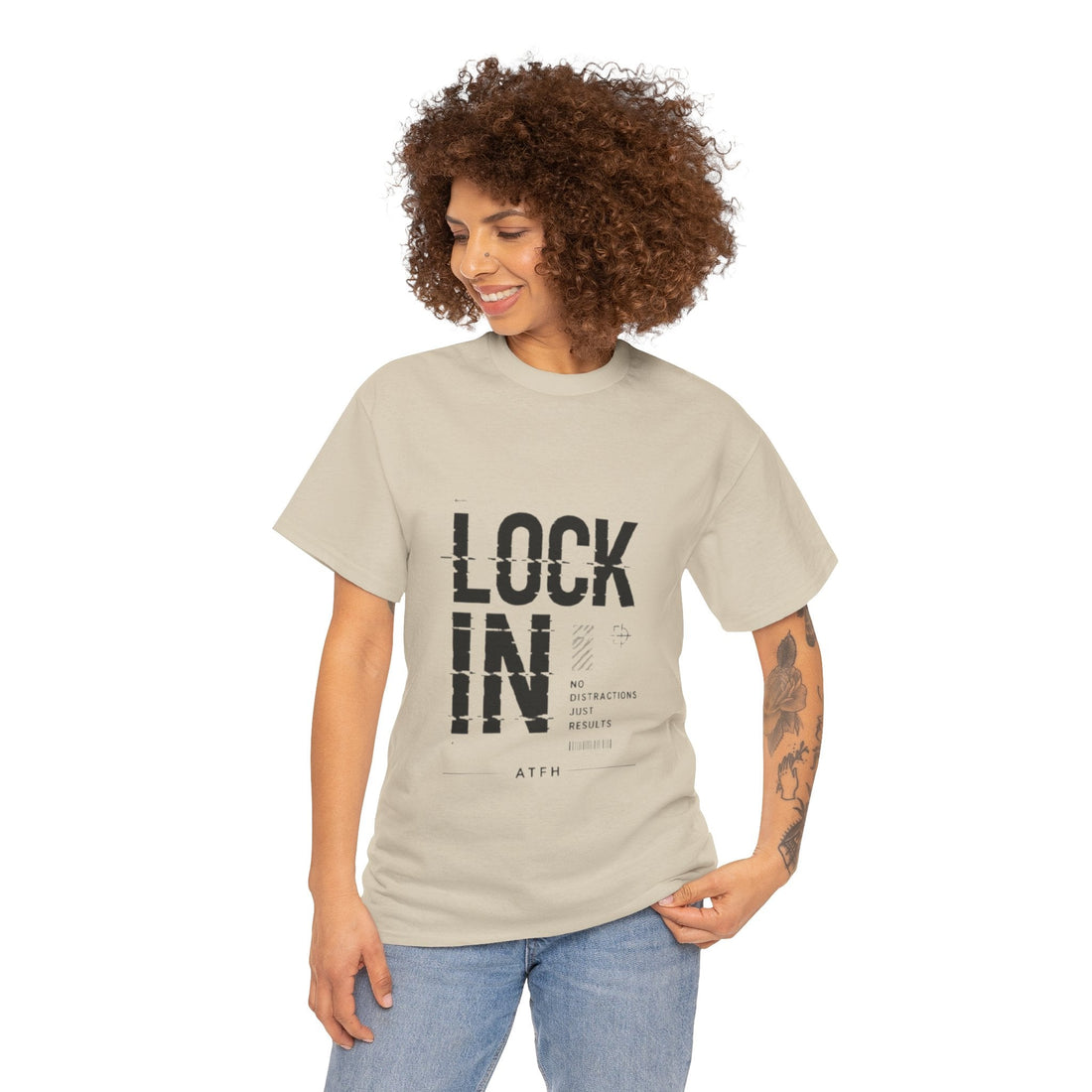 Lock In Tee — Minimalist Motivational Graphic T-Shirt Printify