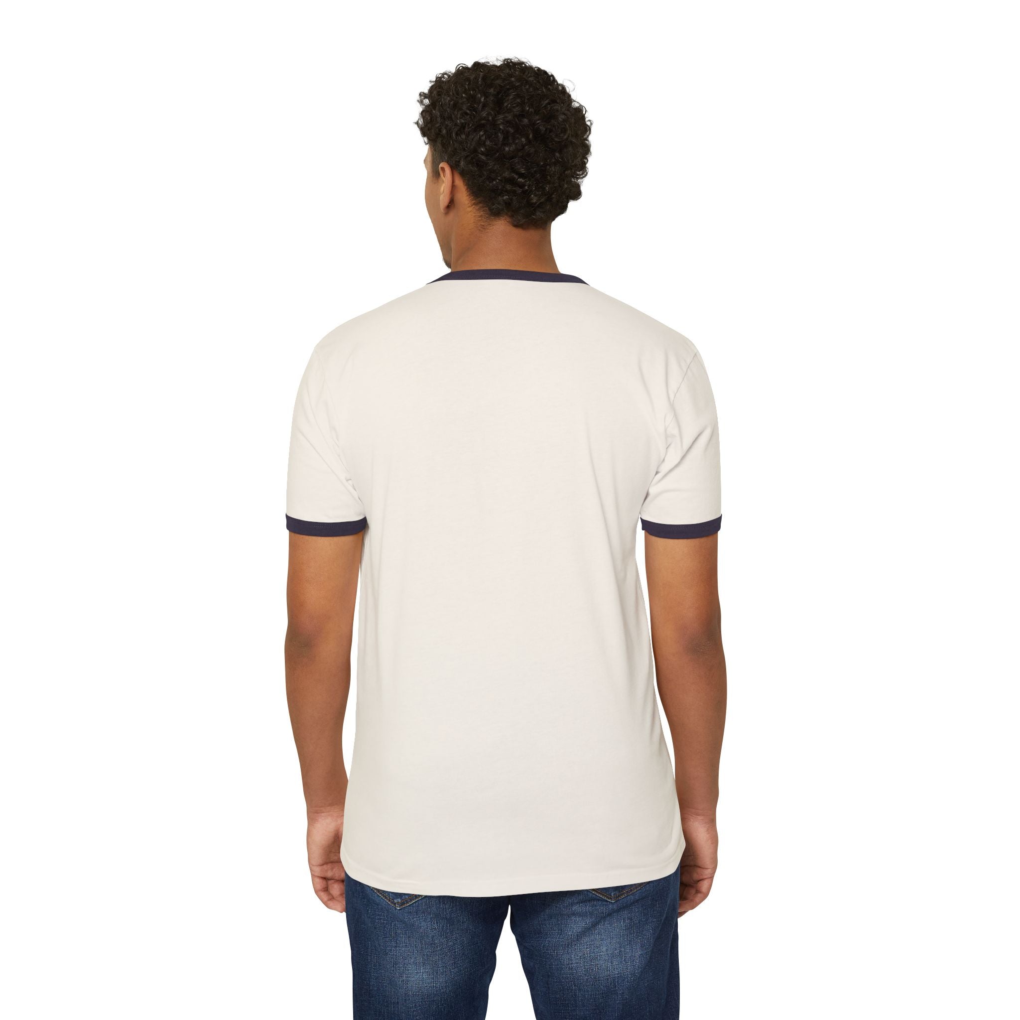 Keep Showing Up Ringer T-Shirt — Motivational Graphic Tee Printify
