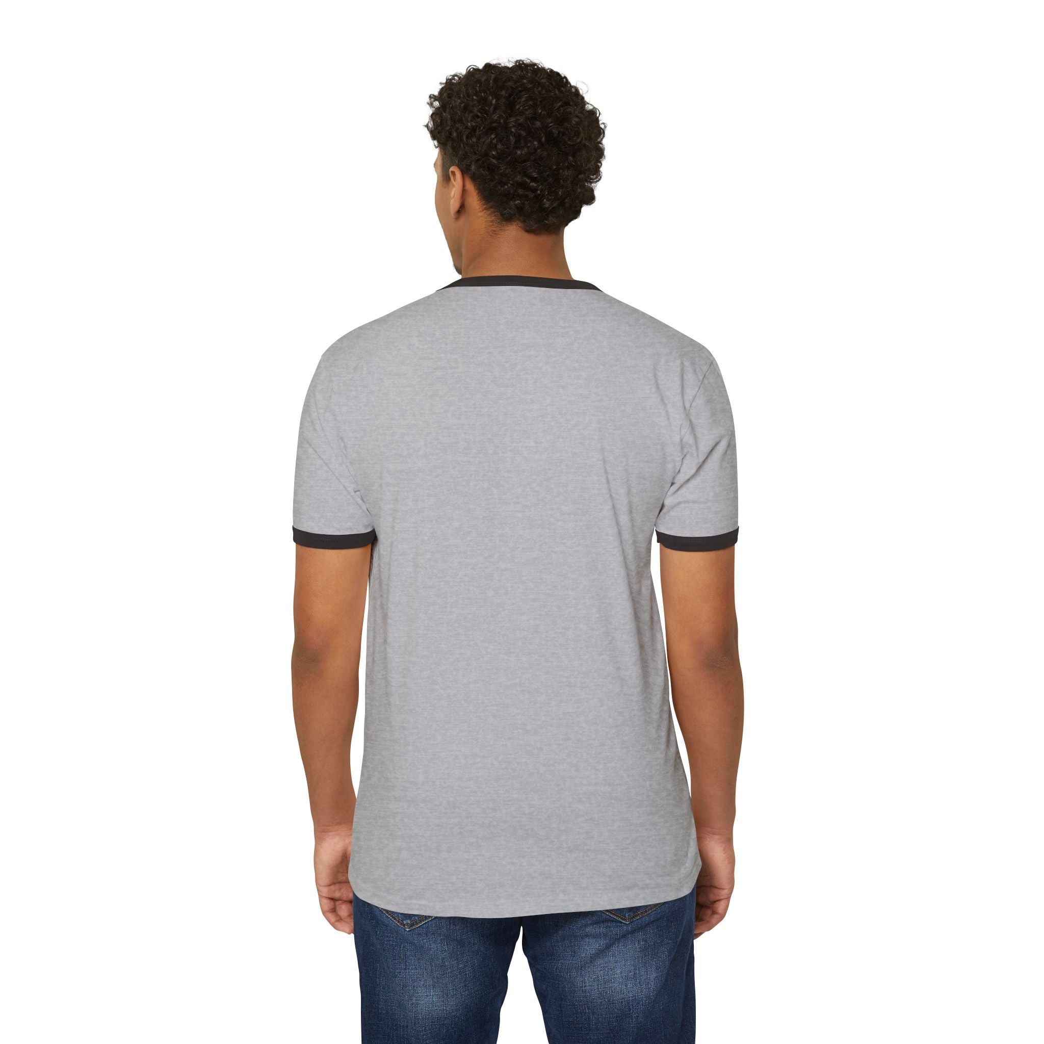 Keep Showing Up Ringer T-Shirt — Motivational Graphic Tee Printify