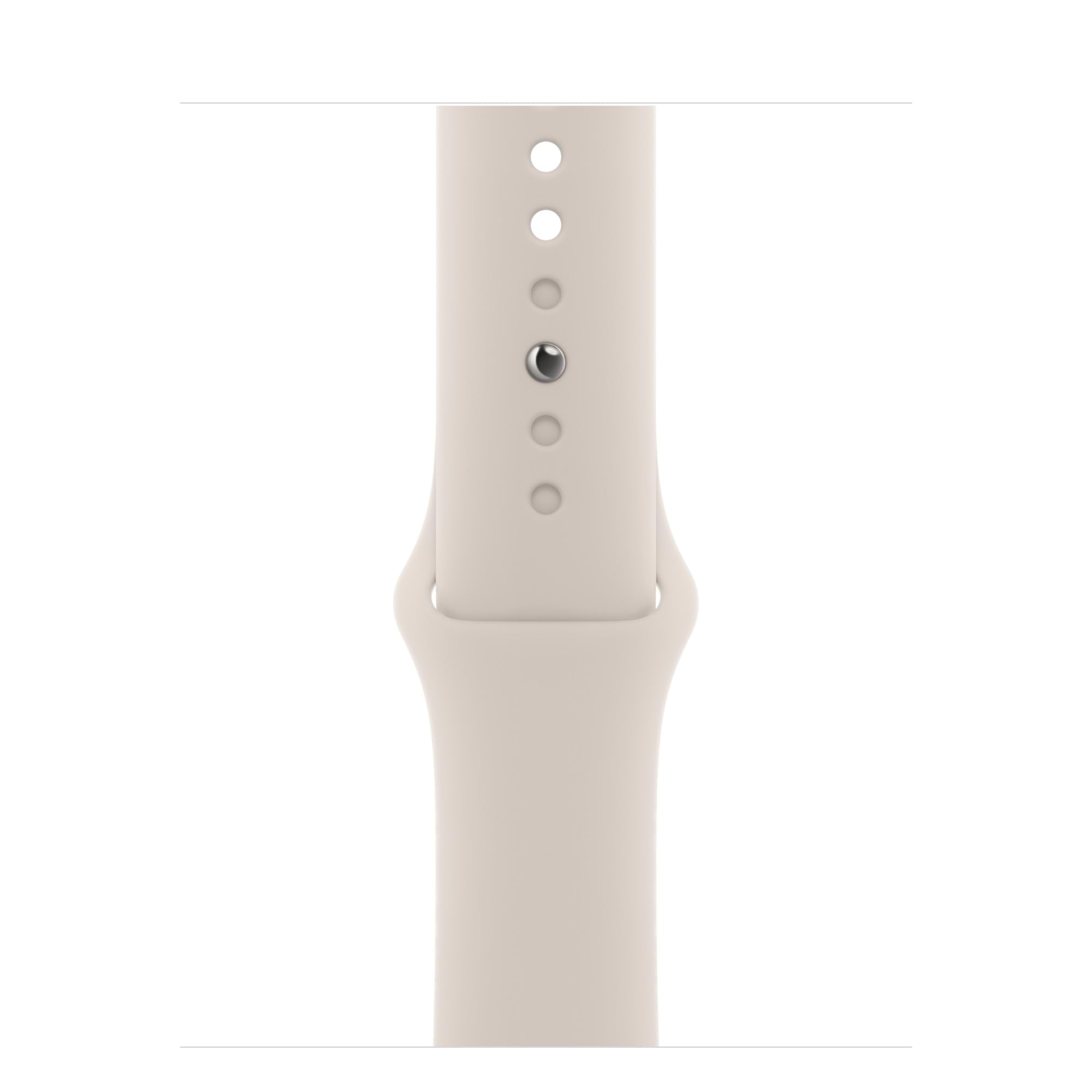Apple Watch Series 7 (GPS, 41mm) Starlight Aluminum Case with Starlight Sport Band, Regular (Renewed)