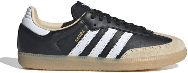 adidas Originals Samba OG Mens Lifestyle Shoes, Core Black/Cloud White/Gum, Size 8.5