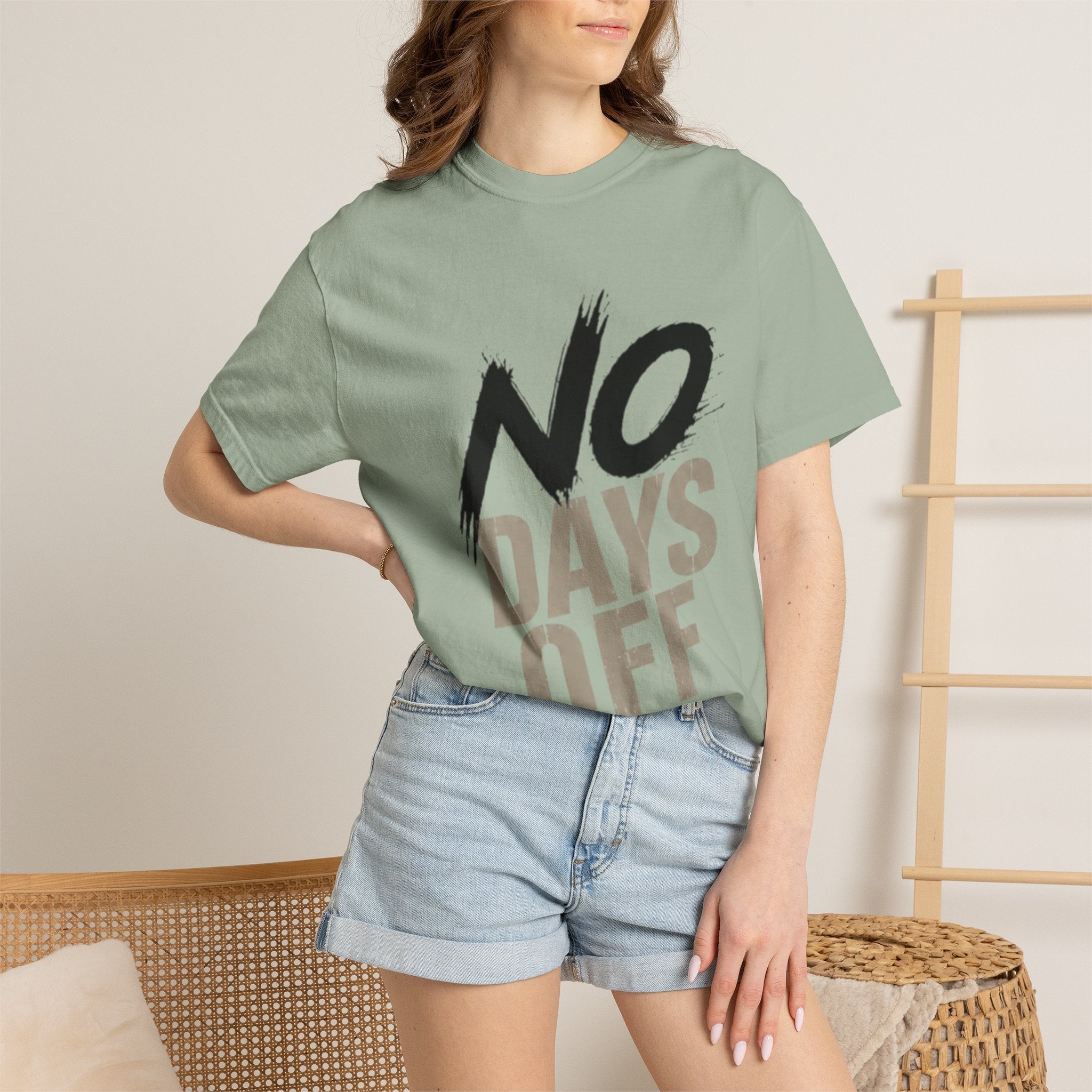 No Days Off T-Shirt — Motivational Fitness Tee for Workout & Training Printify