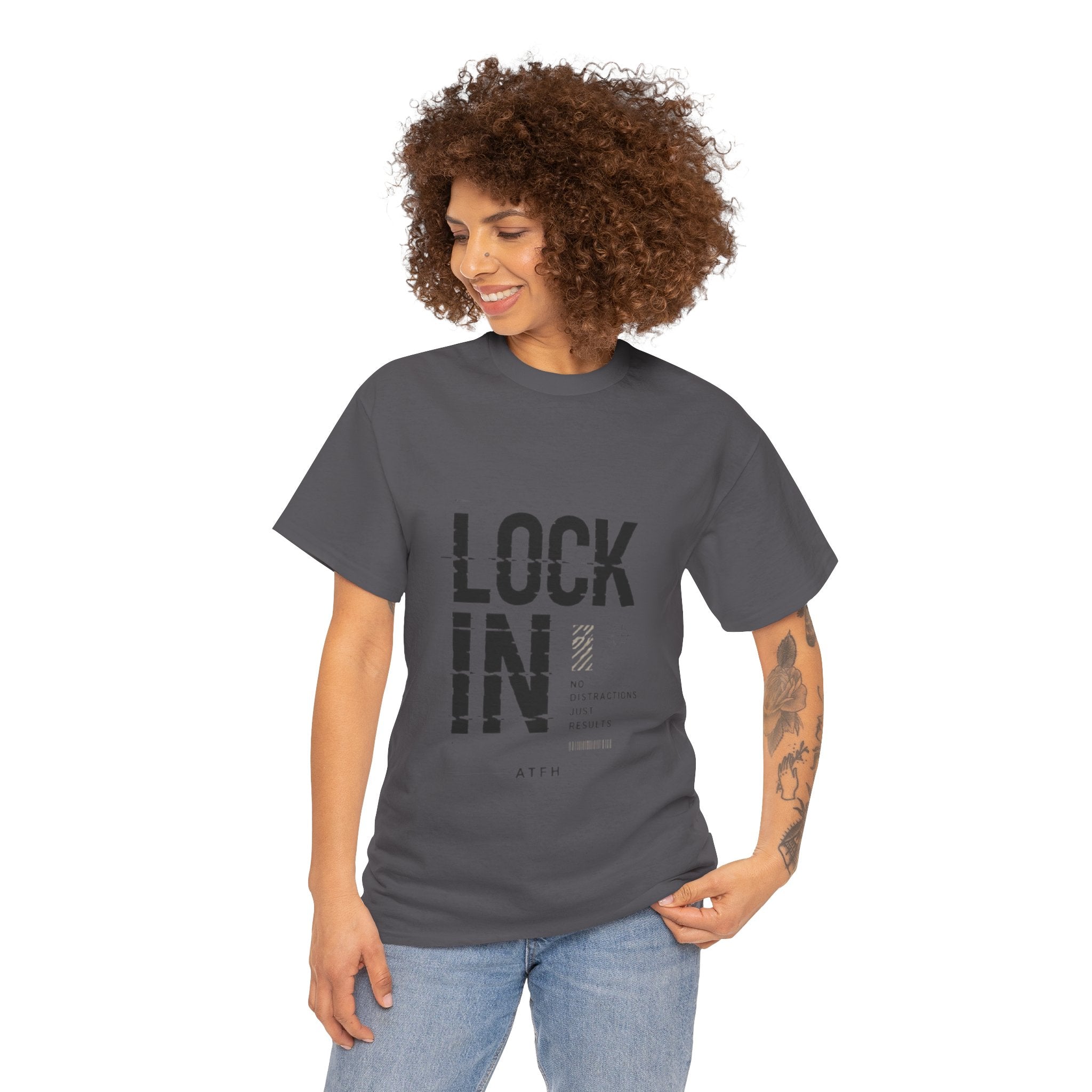 Lock In Tee — Minimalist Motivational Graphic T-Shirt Printify