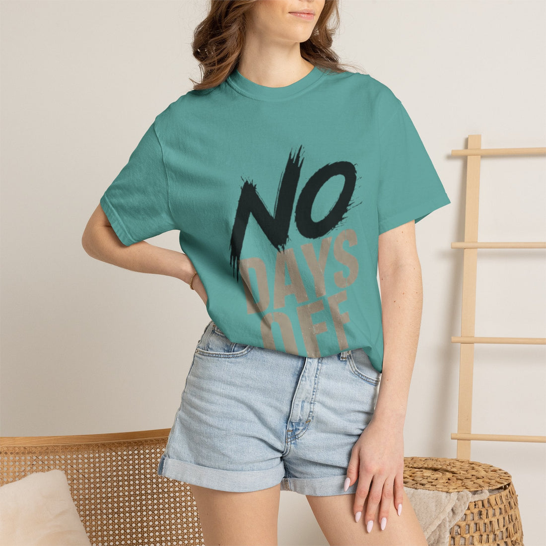 No Days Off T-Shirt — Motivational Fitness Tee for Workout & Training Printify