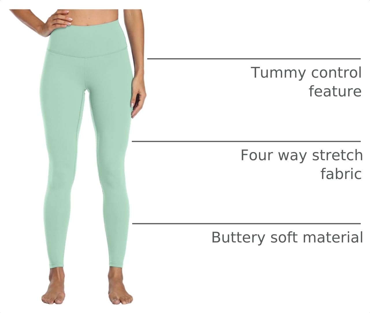 Colorfulkoala High Waisted Leggings for Women 28", Tummy Control Workout Full Length Yoga Leggings, Buttery Soft Yoga Pants
