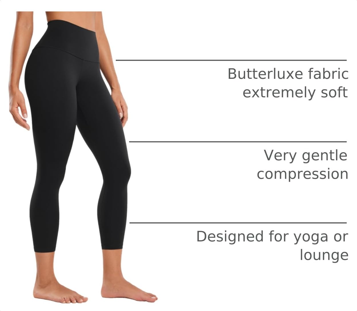 CRZ YOGA Butterluxe Capris 23'' | Extremely Soft, Gentle Compression, Yoga, High Waisted, for Women
