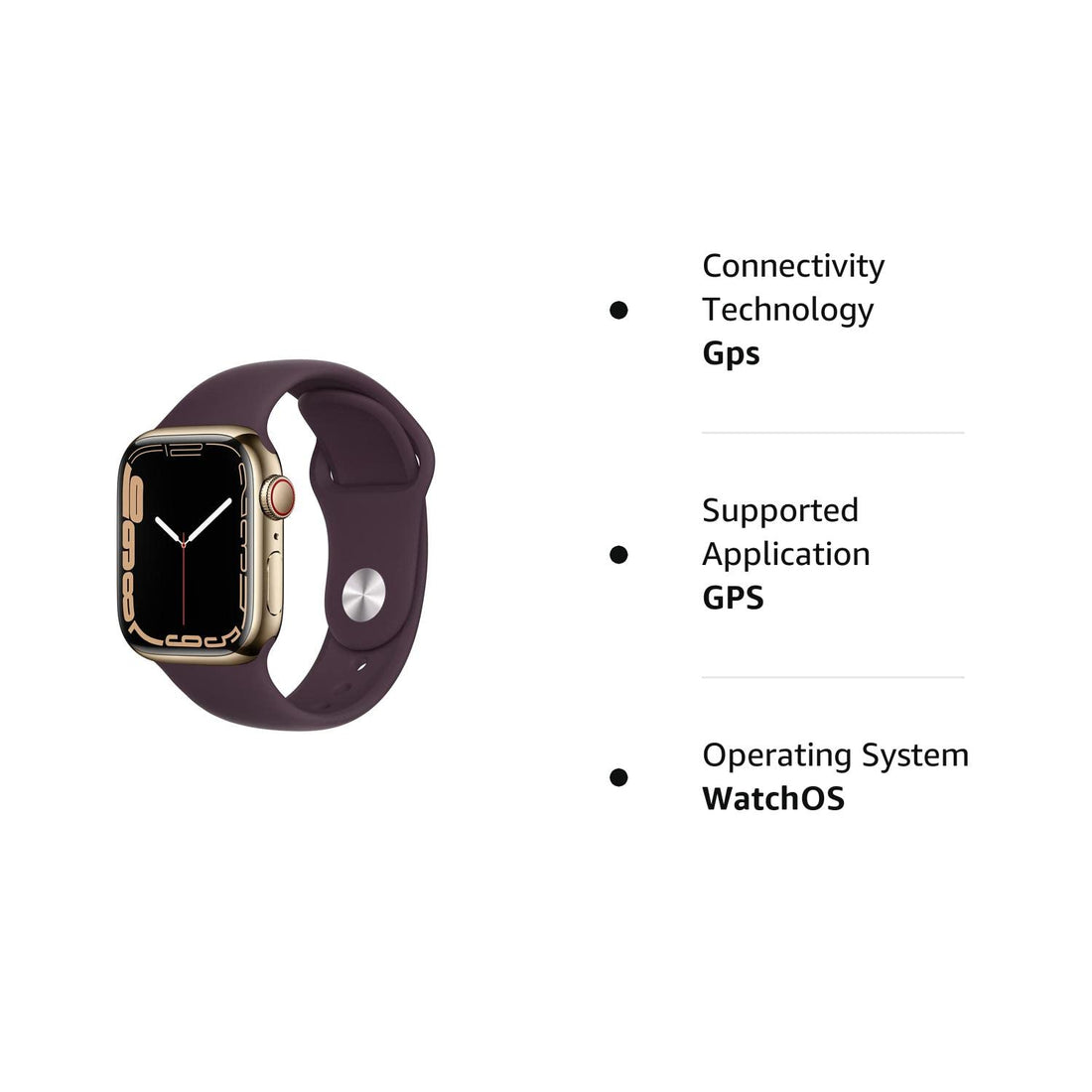 Apple Watch Series 7 (GPS, 41mm) Starlight Aluminum Case with Starlight Sport Band, Regular (Renewed)