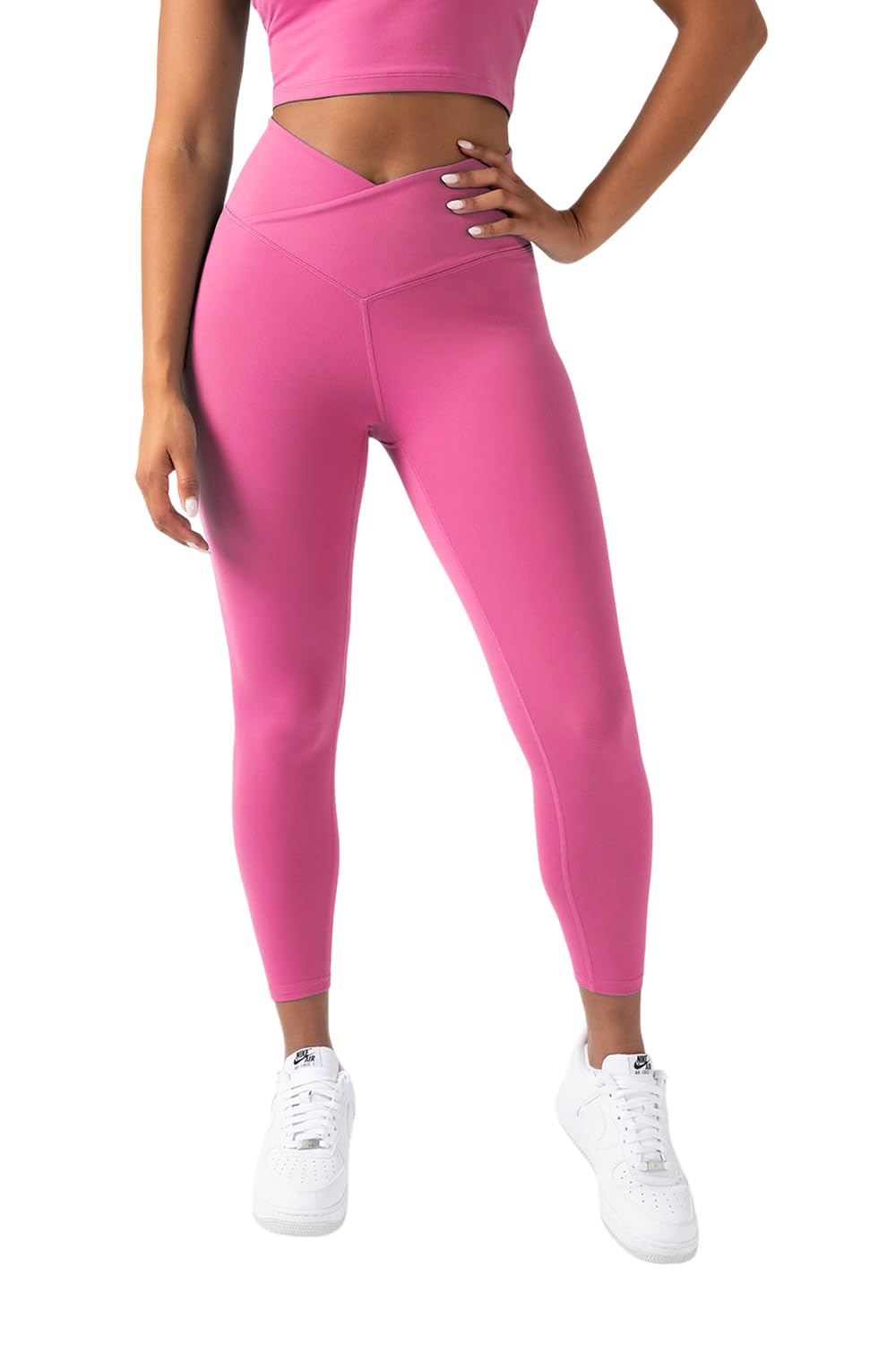 YITTY Active Women's Ultraluxe Crossover High-Waist Legging, Athleisure, 4-Way-Stretch