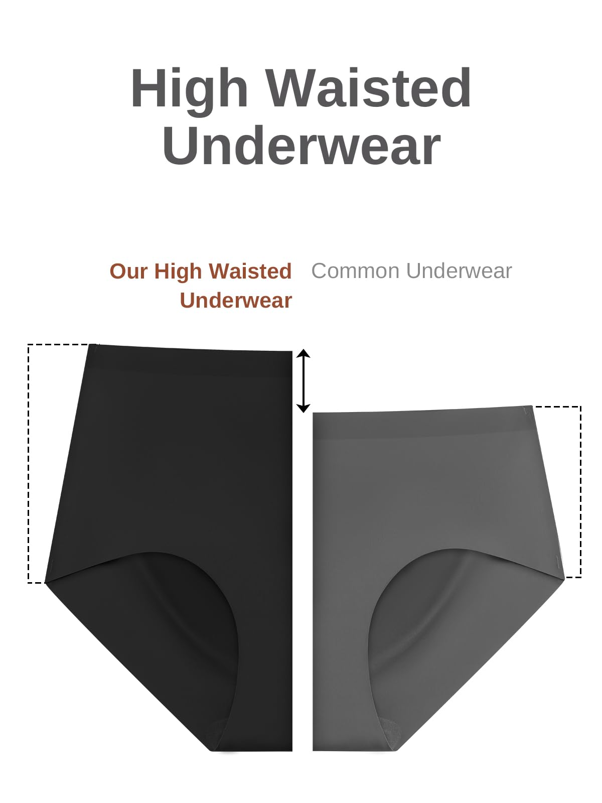 Cuweni Womens Underwear Seamless High Waisted Briefs Silky Stretch No Show Breathable Full Coverage Ladies Panties 6 Pack