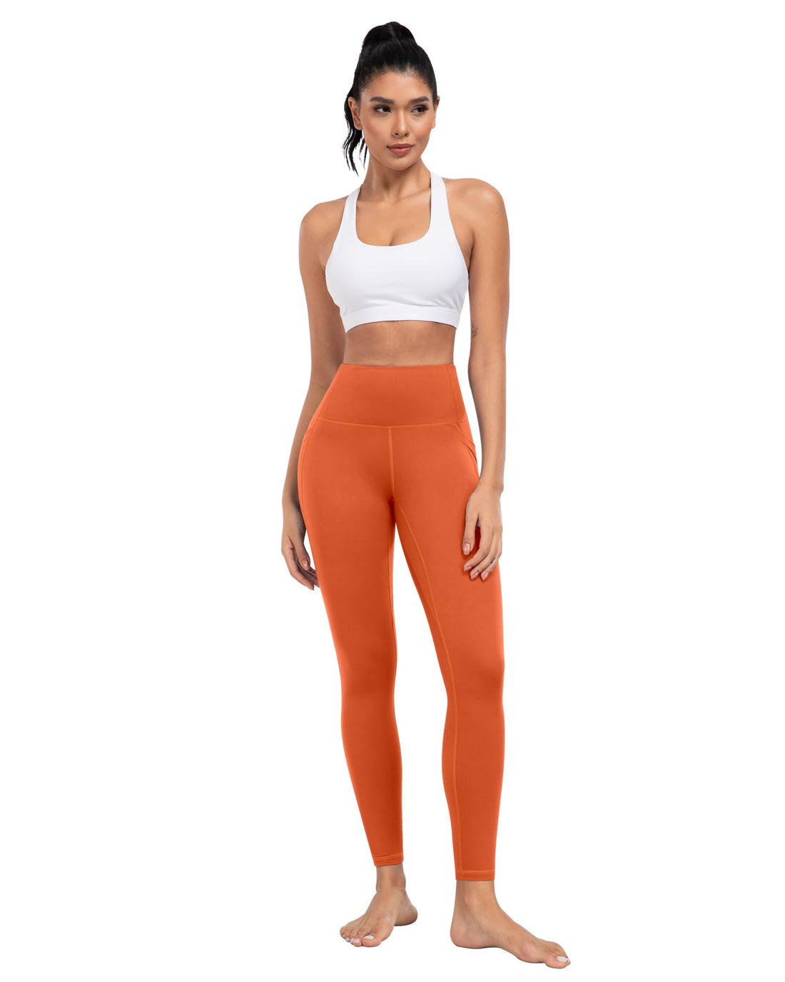 ATHVOTAR Leggings with Pockets for Women, 7 Packs High Waisted Workout Tummy Control Yoga Pants