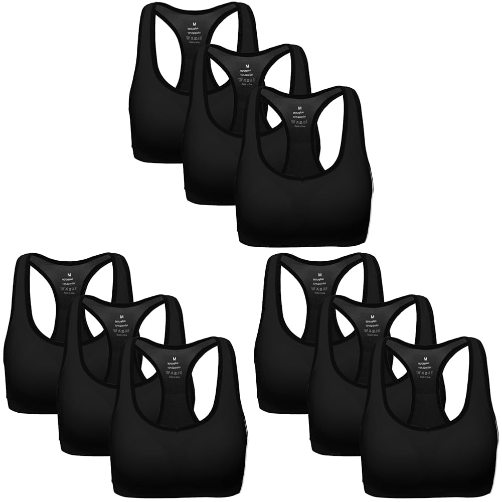 MIRITY Women Racerback Sports Bras - High Impact Workout Gym Activewear Bra